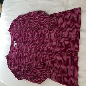 Pink and Black textured Kim Rogers shirt size 1X
